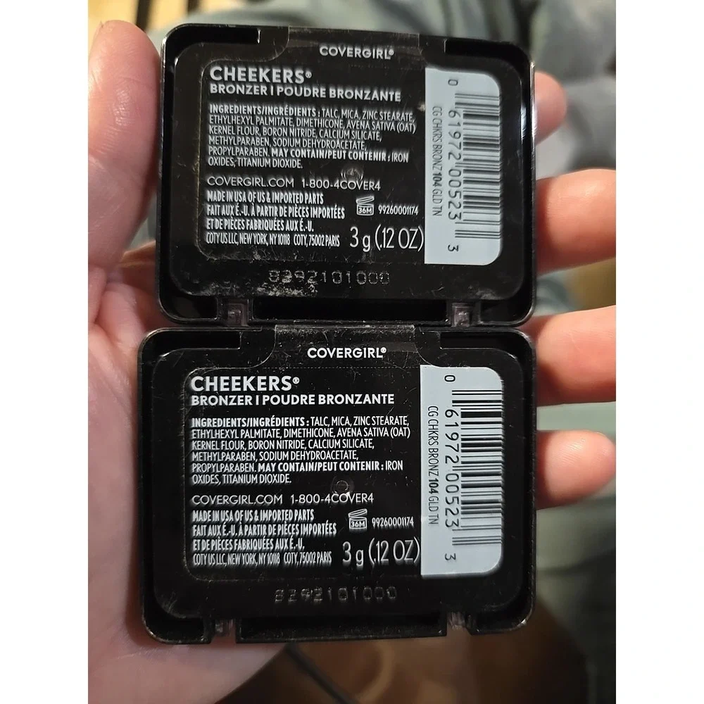 Covergirl Cheekers Bronzer #104 Golden Tan ( Sealed ) - 2 Pack Lot New